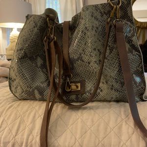 Italian Leather embossed Sofia tote